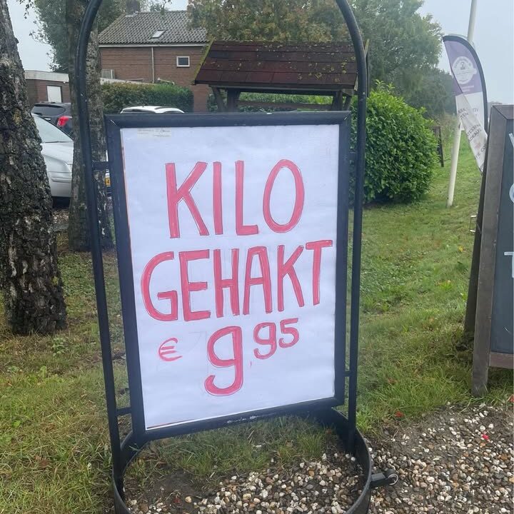 ACTIE…!!!!Vlees van eigen erf, nu in de aanbieding kilo gehakt voor maar €9,95!!!