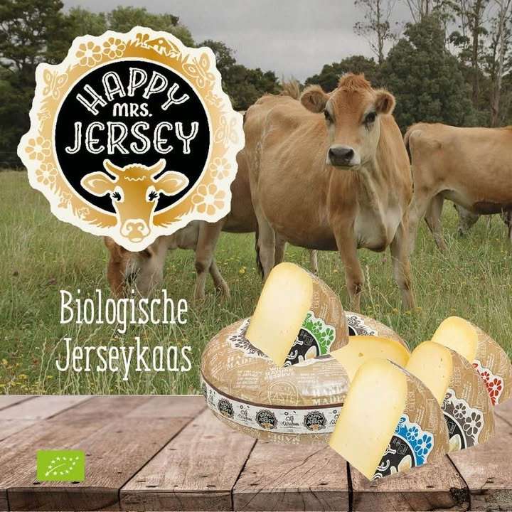BIOLOGISCHE KAAS…Nieuw in ons assortiment!Super romig en heerlijk van smaak, Jersey kaas.Kom je ook proeven ?We zien je graag bij De Landkruidenier